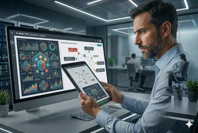 Man on a tablet